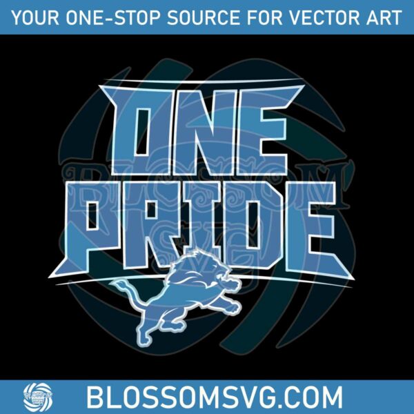 One Pride NFL Detroit Lions Logo SVG