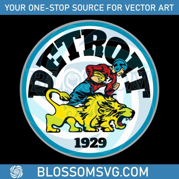 Detroit Lions 1929 Player Logo SVG