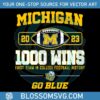 michigan-1000-wins-first-team-in-college-football-history-svg