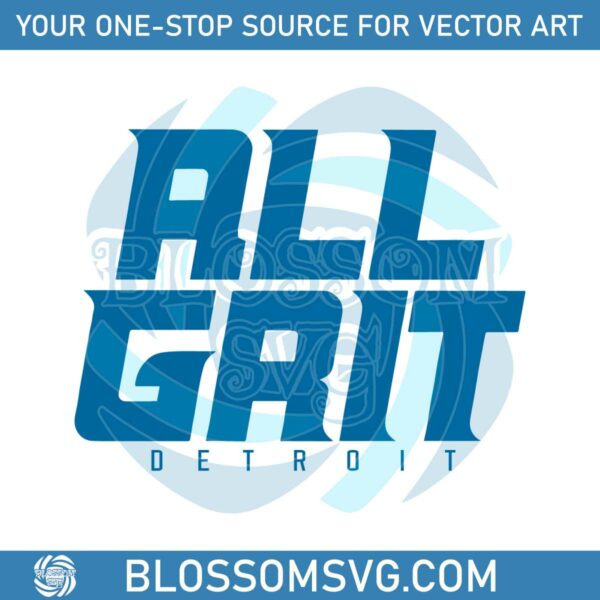 Retro All Grit Detroit Lions SVG