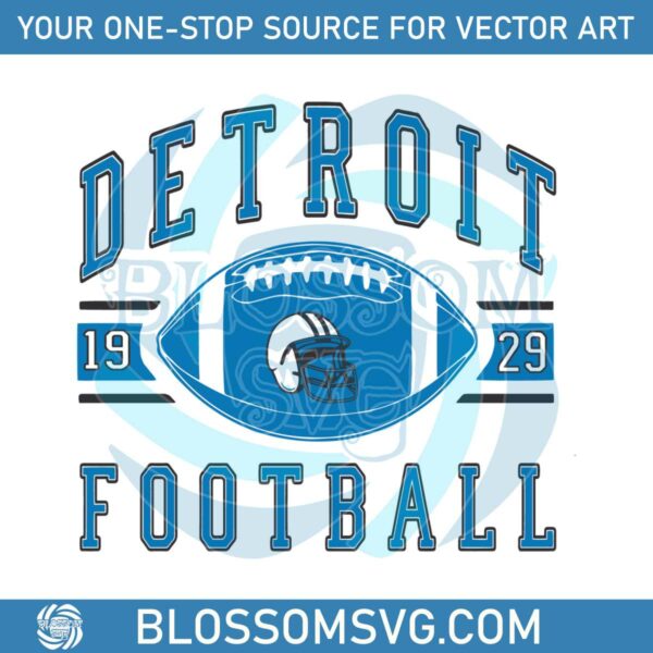 Vintage Detroit Football 1929 SVG
