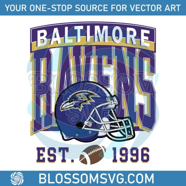 Vintage Baltimore Ravens Football Helmet 1966 SVG