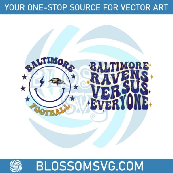 Football Baltimore Ravens Versus Everyone SVG