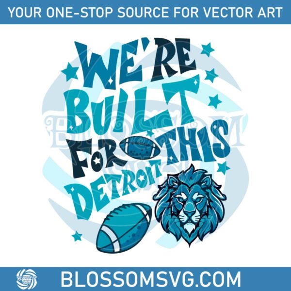 Retro We Are Built For This Detroit SVG