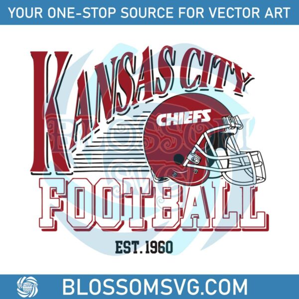 Kansas City Football Est 1960 Helmet SVG