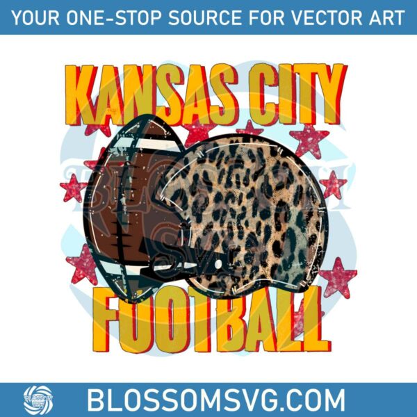 Retro Kansas City Football Helmet PNG