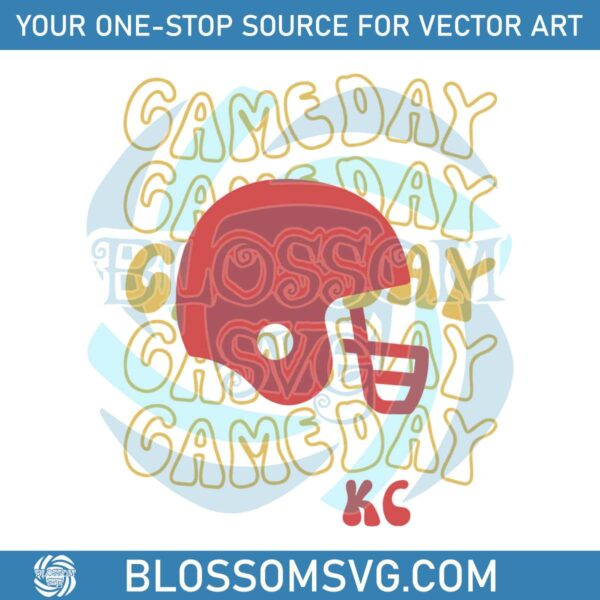 Game Day KC Football Helmet SVG