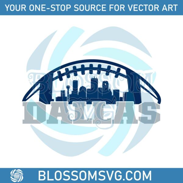 Dallas Football Skyline Svg Digital Download