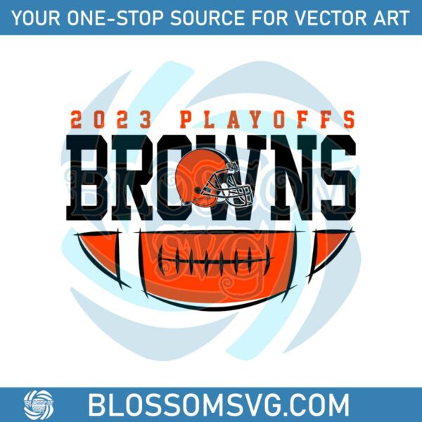 2023 Playoffs Cleveland Browns Football SVG
