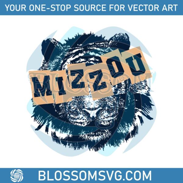 Mizzou Tiger Face Logo Missouri Football SVG