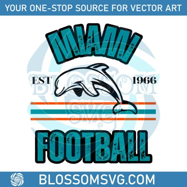 Vinatge Miami Football Est 1966 SVG