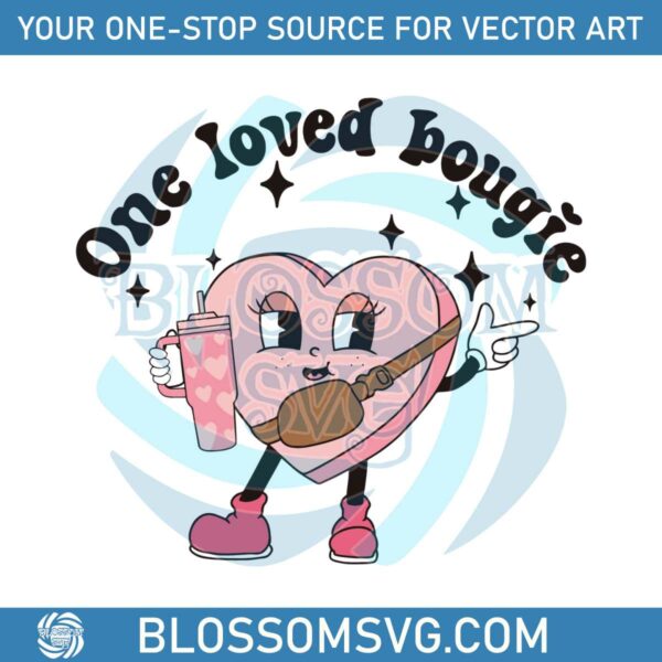 One Loved Bougie Heart Stanley SVG