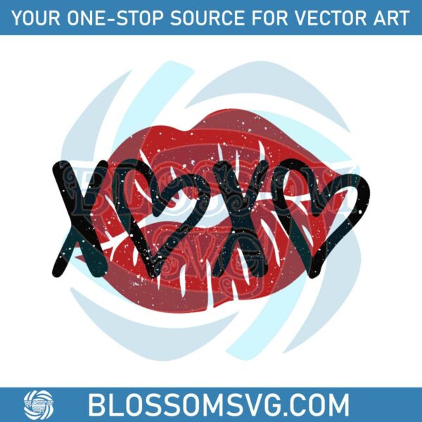Xoxo Hugs and Kisses Valentine SVG