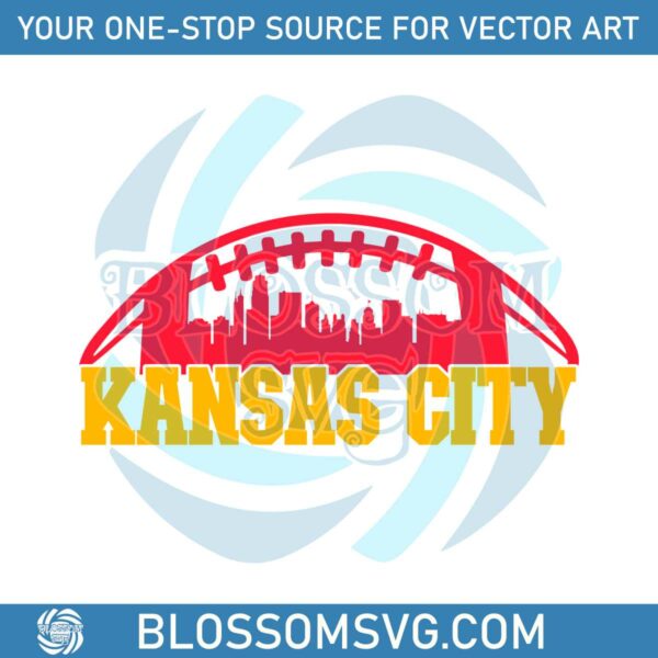 Kansas City Football Skyline Svg Digital Download