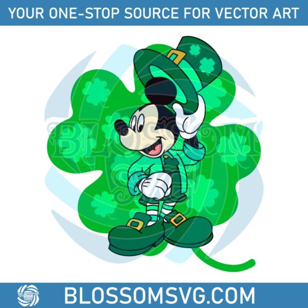 Retro St Patricks Day Mickey SVG