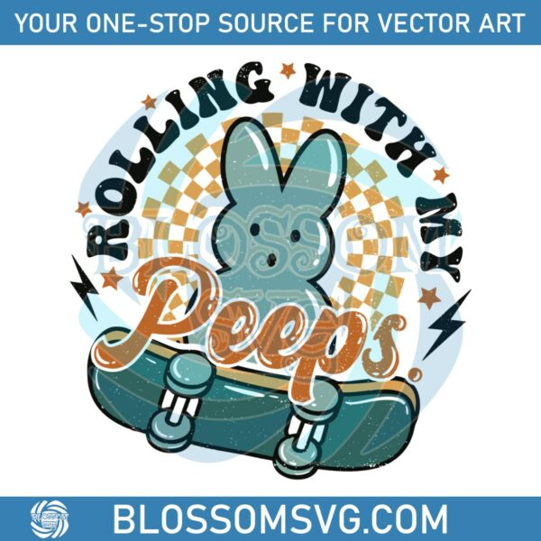rolling-with-my-peeps-skateboarding-svg