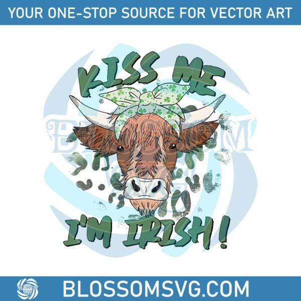 kiss-me-im-irish-highland-cow-png