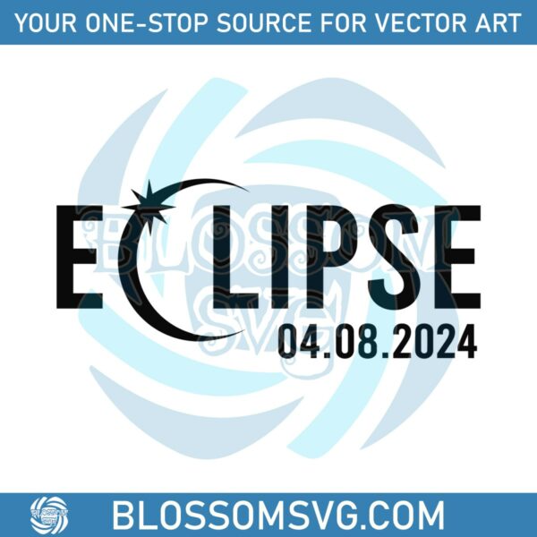 total-solar-eclipse-april-8th-2024-svg