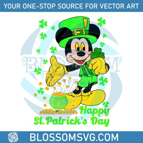 Irish Disney Mickey Happy St Patricks Day PNG