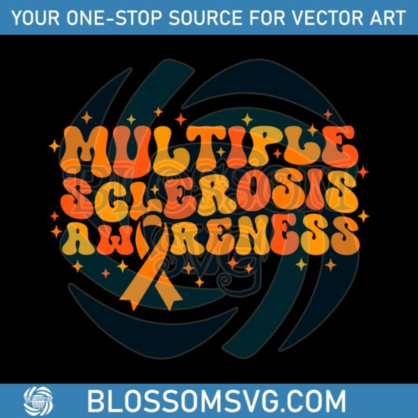 multiple-sclerosis-awareness-orange-ribbon-svg