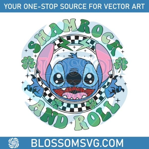 Stitch Shamrock And Roll Patricks Day SVG