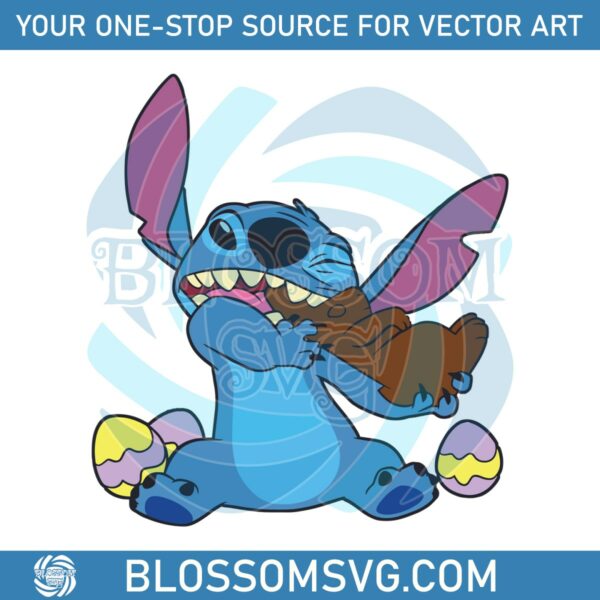 stitch-eats-chocolate-bunny-easter-svg