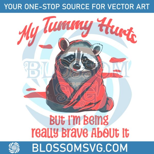 my-tummy-hurts-raccoon-meme-svg