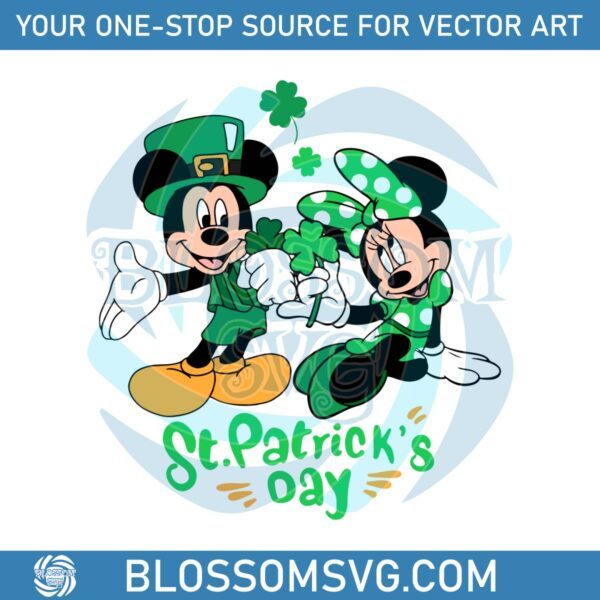 St Patricks Day Disney Mickey Minnie Mouse SVG