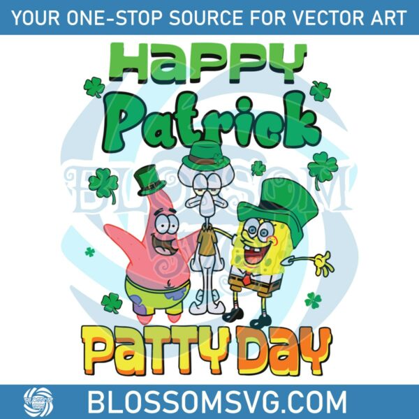 Happy Patrick Patty Day Spongebob SVG