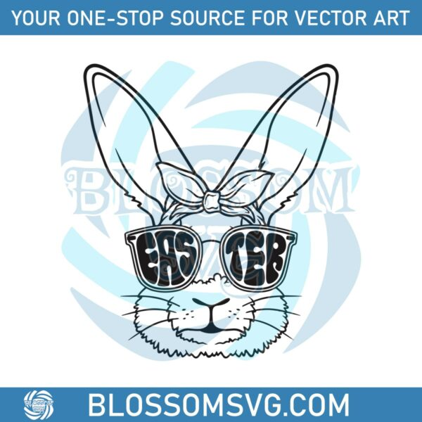 Retro Easter Bunny Glasses SVG