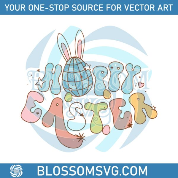 Hoppy Easter Cute Bunny Ear SVG