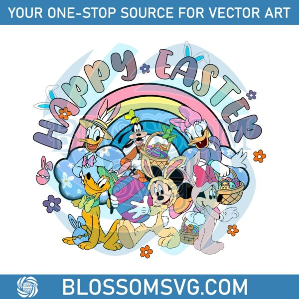 cute-disney-characters-happy-easter-rainbow-png