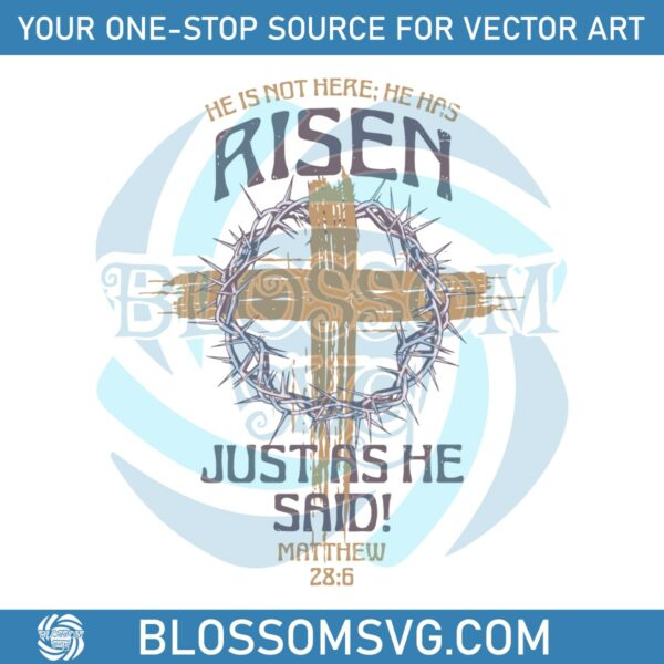 Retro He Is Not Here He Is Risen SVG