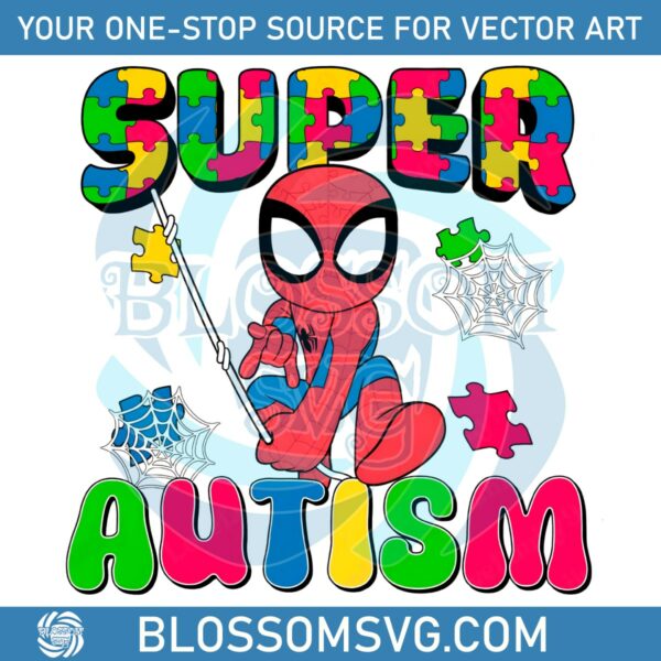 Spiderman Super Autism Puzzle Pieces PNG
