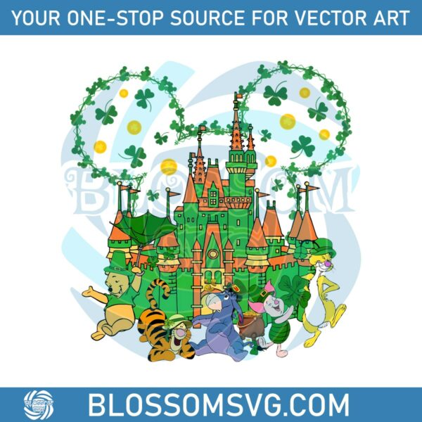 Winnie The Pooh St Patricks Day Castle PNG