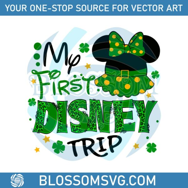 My First Disney Trip Minnie Head SVG