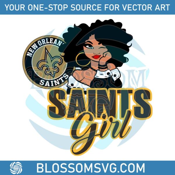 Saints Girl New Orleans Saints NFL Team SVG
