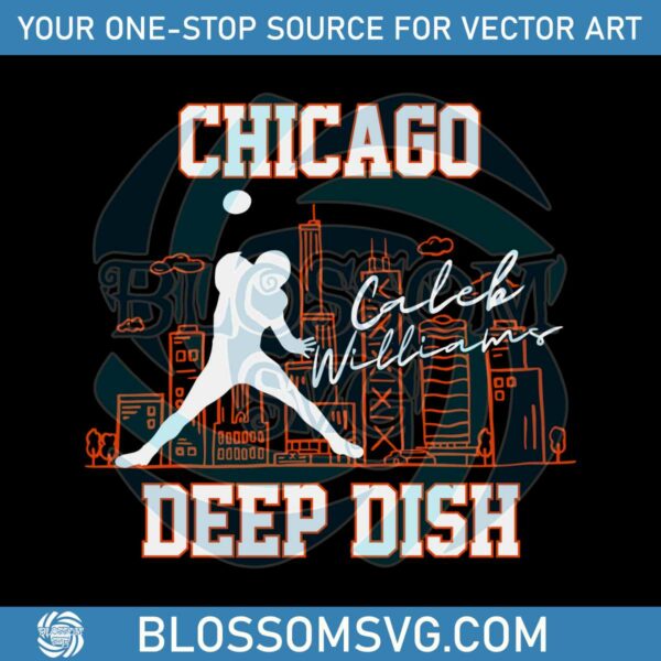 Caleb Williams Chicago Deep Dish SVG