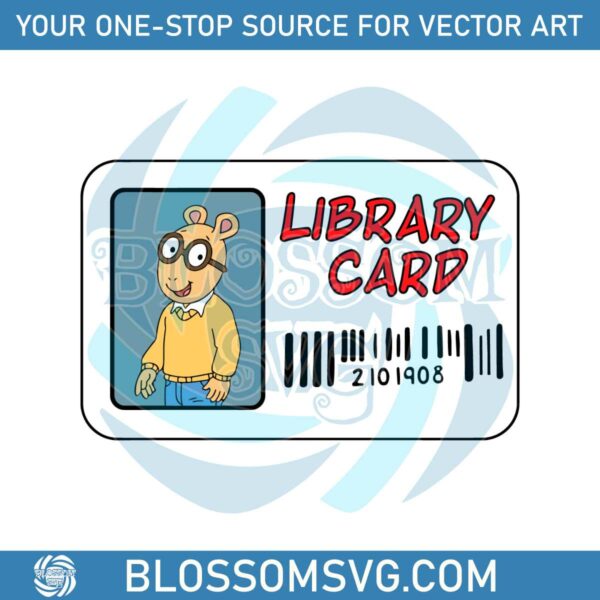 Library Card SVG  1 Arthur SVG