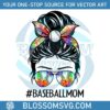 groovy-baseball-mom-messy-bun-png