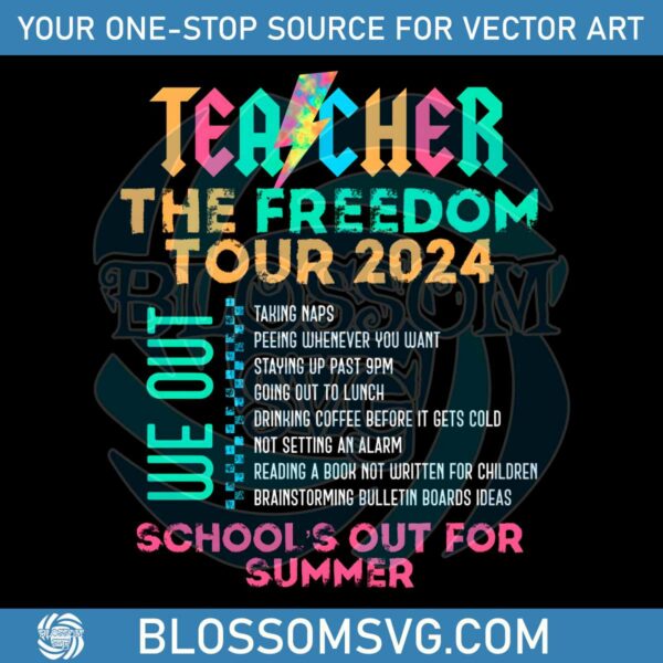 Teacher The Freedom Tour 2024 PNG