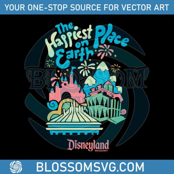 disneyland-resort-the-happiest-place-on-earth-svg