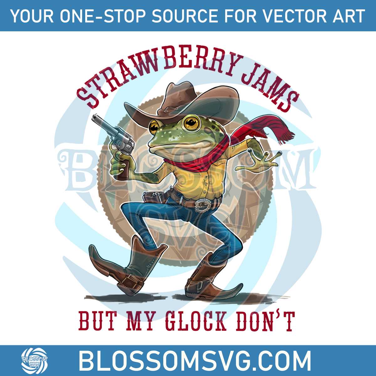 Strawberry Jams But My Glock Dont Sniper Meme PNG