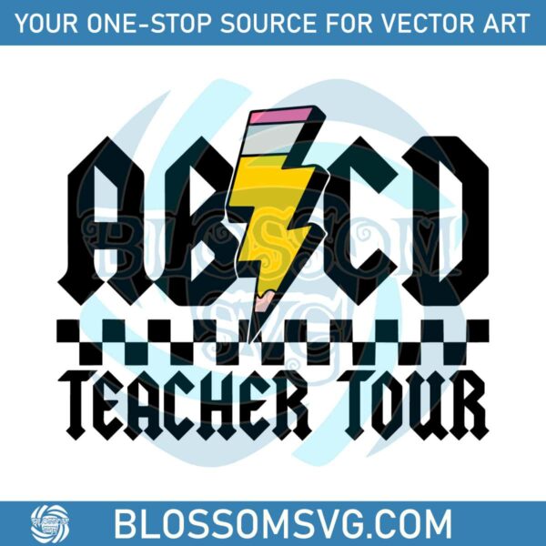 ABCD Teacher Tour Lightning Bolt SVG