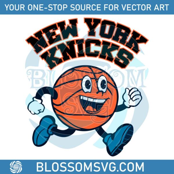new-york-knicks-basketball-running-svg