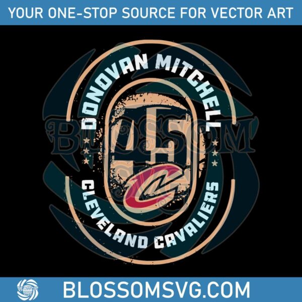Donovan Mitchell Cleveland Cavaliers SVG
