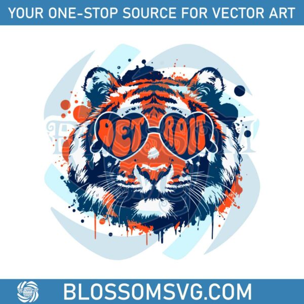Detroit Baseball Tiger Logo SVG