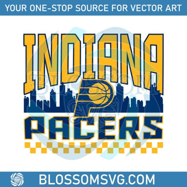Indiana Pacers NBA Skyline SVG