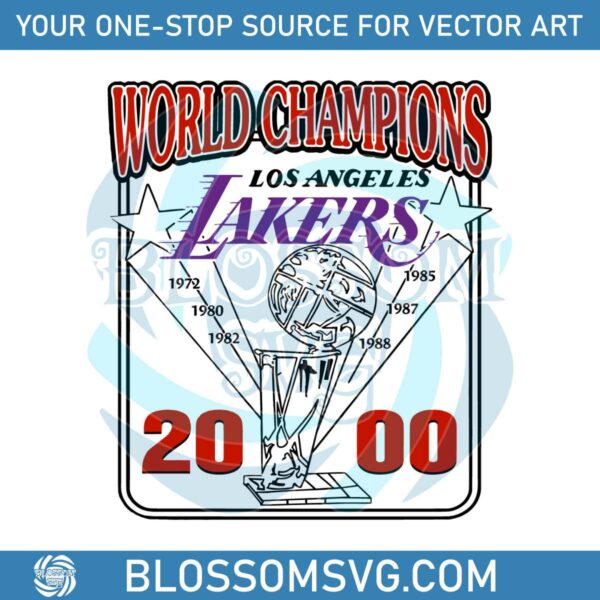 Pedro Pascal World Champions Los Angeles Lakers 2000 SVG