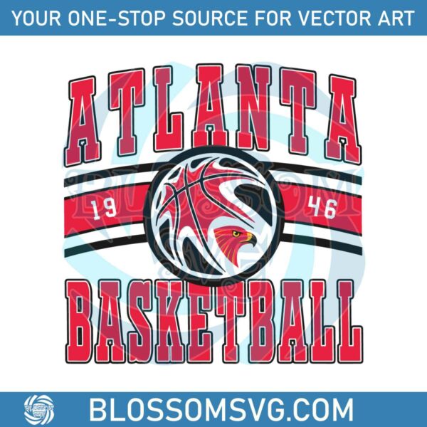Vintage Atlanta Basketball 1946 SVG